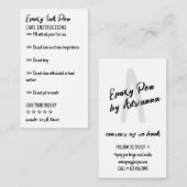 Einfache Pflegeanweisungen für Epoxy-Pen Mitteilungskarte (Vorne/Hinten)