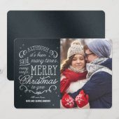 Einfache Phrase Editable Farbe Weihnachtskarten Feiertagskarte (Vorne/Hinten)