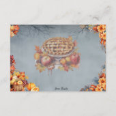 Einfache Pie Blank Rezeptkarte Begleitkarte (Rückseite)