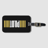 Einfache Pilot-Typografie, Streifen, Luftfahrt Gepäckanhänger (Vorderseite (Horizontal))