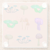 Einfache Pilzstruktur Glasuntersetzer (Rückseite)