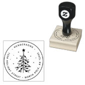 Einfache Pine Christmas Tree Rücksendeadresse Gummistempel (Stempel)