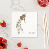 Einfache Pine Cones Segeln Erntedank Cocktail Serviette (Beispiel)