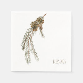 Einfache Pine Cones Segeln Erntedank Cocktail Serviette