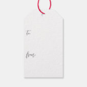 Einfache Pine Sprig mit Berries Urlaub Geschenkanhänger (Rückseite)