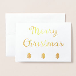 Einfache Pine Tree Frohe Weihnachten Folienkarte