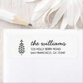 Einfache Pine Tree-Rücksendeadressen-Aufkleber (Insitu)