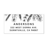 Einfache Pines Stilvolle Rücksendeadresse Gummistempel (Prägung)