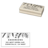 Einfache Pines Stilvolle Rücksendeadresse Gummistempel (Stempel)
