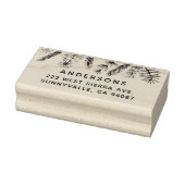 Einfache Pines Stilvolle Rücksendeadresse Gummistempel (Stempel)