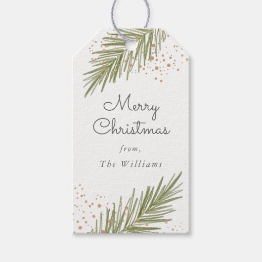 Einfache Pines, Weihnachtsgeschenk-Tag Geschenkanhänger (Vorderseite)