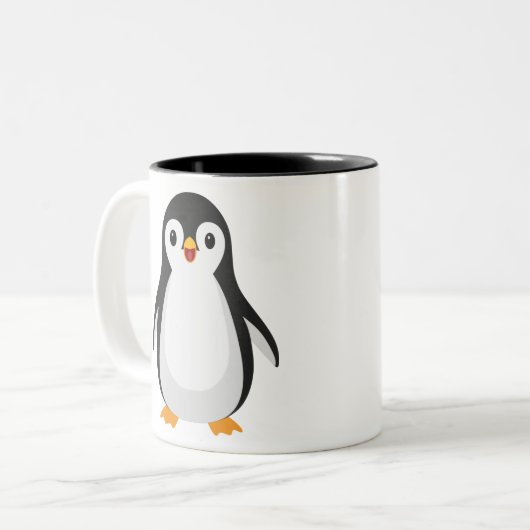 Einfache Pinguine Zweifarbige Tasse (Vorderseite Links)