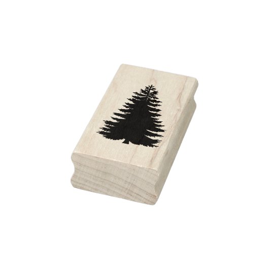 Einfache Pinienwälder Silhouette Holz Gummistempel (Stempel)