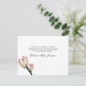 Einfache Pink-Blume Beerdigung Gedenkstätte Vielen Dankeskarte (Stehend Vorderseite)