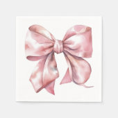 Einfache Pink Bow Babydusche Serviette (Vorderseite)