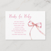 Einfache Pink Bow Girl Babydusche Bücher für Baby
