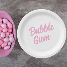 Einfache Pink Bubble Gum-Typografie Geburtstagsfei