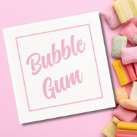 Einfache Pink Bubble Gum-Typografie zum Geburtstag