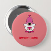 EINFACHE PINK GENOME SWEET ZUHAUSE MAGNET BUTTON (Vorne & Hinten)