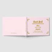 Einfache Pink-handgeschriebene Skriptereihe Gästebuch (Voll)