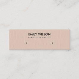 EINFACHE PINK KRAFT STUD EARRING DISPLAY LOGO MINI VISITENKARTE