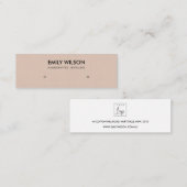 EINFACHE PINK KRAFT STUD EARRING DISPLAY LOGO MINI VISITENKARTE (Vorne/Hinten)