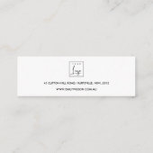 EINFACHE PINK KRAFT STUD EARRING DISPLAY LOGO MINI VISITENKARTE (Rückseite)