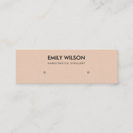 EINFACHE PINK KRAFT STUD EARRING DISPLAY LOGO MINI VISITENKARTE