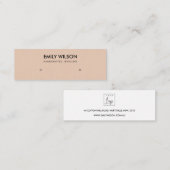 EINFACHE PINK KRAFT STUD EARRING DISPLAY LOGO MINI VISITENKARTE (Vorne/Hinten)