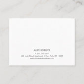 Einfache Pink Lash Extension Microblblading Afterc Visitenkarte (Rückseite)