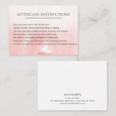 Einfache Pink Lash Extension Microblblading Afterc Visitenkarte (Vorne/Hinten)