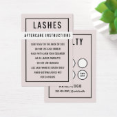  Einfache Pink Lash Verlängerung Aftercare Card (Schreibtisch)