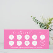 EINFACHE PINK LOYALTY CARD 10 MIT GESCHÄFTSLOGO (Stehend Vorderseite)