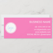 EINFACHE PINK LOYALTY CARD 10 MIT GESCHÄFTSLOGO (Rückseite)