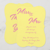 EINFACHE PINK MODERNE BRIDAL SHOWING EINLADUNG (Vorne/Hinten)