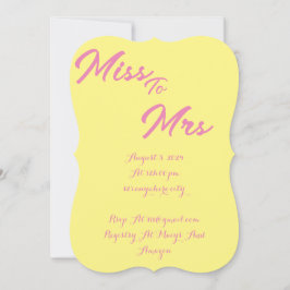 EINFACHE PINK MODERNE BRIDAL SHOWING EINLADUNG