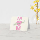 Einfache Pink Phrase Mütter Tageskarte Karte (Gelbe Blume)