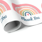 EINFACHE PINK RAINBOW BOHO DESIGN DANKE GESCHENKPAPIER (Rolleneckpunkt)