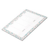 Einfache Pink- und Aqua Leopard Weekly Planner Notizblock (angewinkelt)