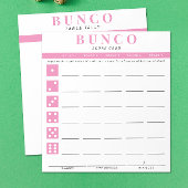 Einfache Pink- und Weißpunktekarte - Notepad Notizblock