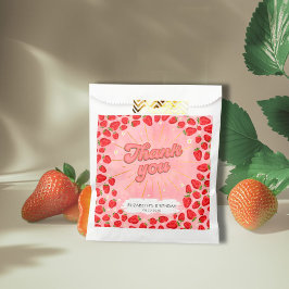 Einfache PInk Vielen Dank Red Strawberry Party Flo Geschenktütchen