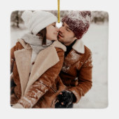 Einfache Pinselstriche Freude bei der Kalligraphie Keramikornament (Rückseite)