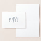 Einfache Pinselstriche Silver Foil Grußkarte - Yay Folienkarte (Anzeige)