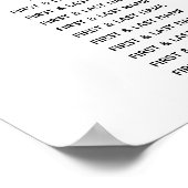 Einfache Pinselstriche und Herz-Hochzeitsstift Poster (Ecke)