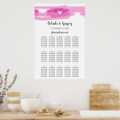 Einfache Pinselstriche und Herz-Hochzeitsstift Poster (Küche)