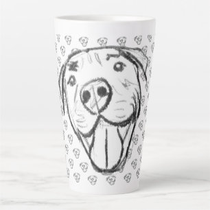 einfache Pitbull-Zeichnung für Hunde-Liebhaber in  Milchtasse