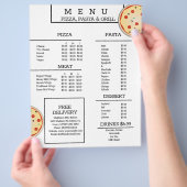 Einfache Pizza Pasta Grill Restaurant Spaghetti Me Flyer (Hand)