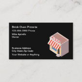 Einfache Pizza Place Business Cards Visitenkarte (Vorderseite)