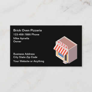 Einfache Pizza Place Business Cards Visitenkarte