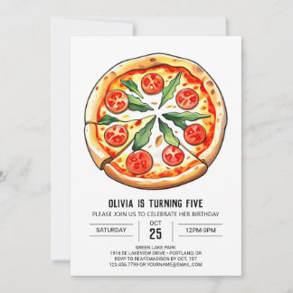 Einfache Pizza zum Geburtstag Einladung